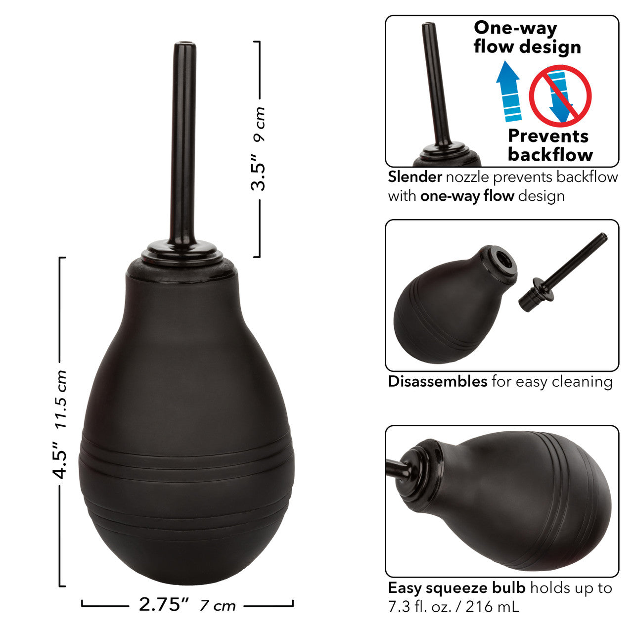 Douche anale unidirectionnelle