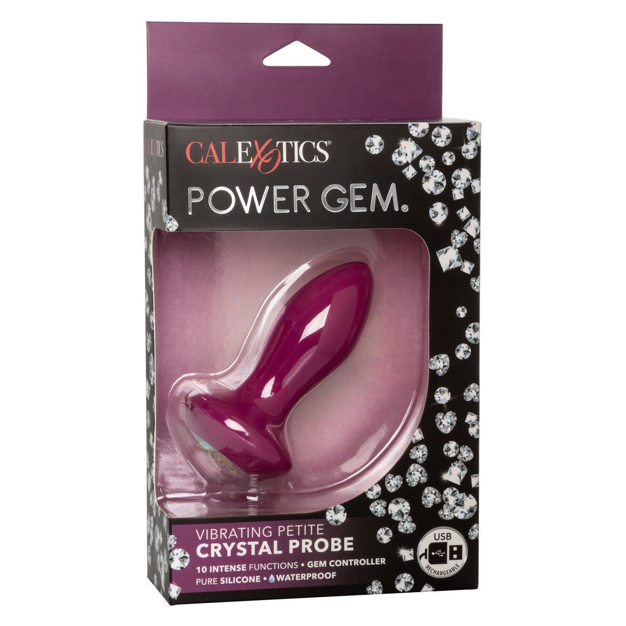 Power Gem Vibrating Petite Crystal Probe - Purple