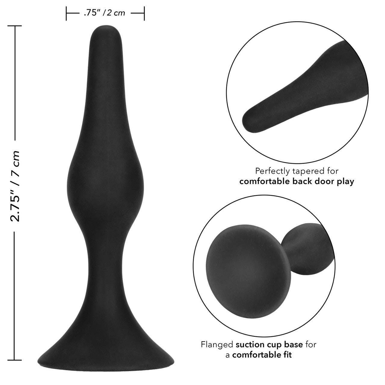 Plug anal en silicone Booty Starter - Noir