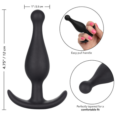 Plug anal en silicone Booty Rocker - Noir