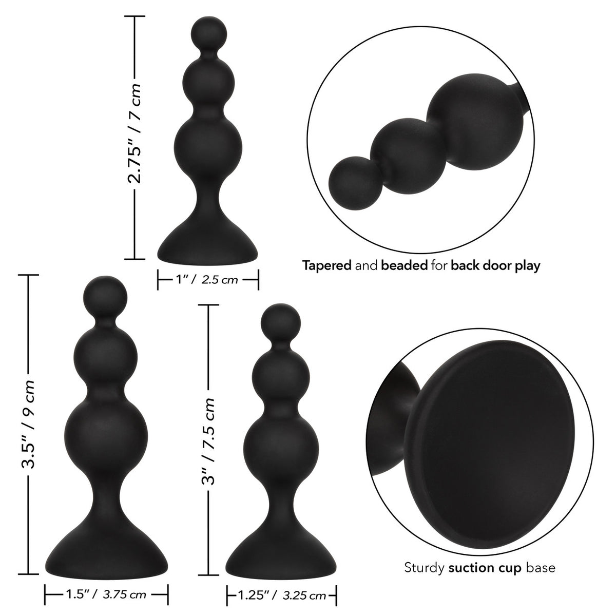 Silicone Beaded Anal Kit - Thorn & Feather