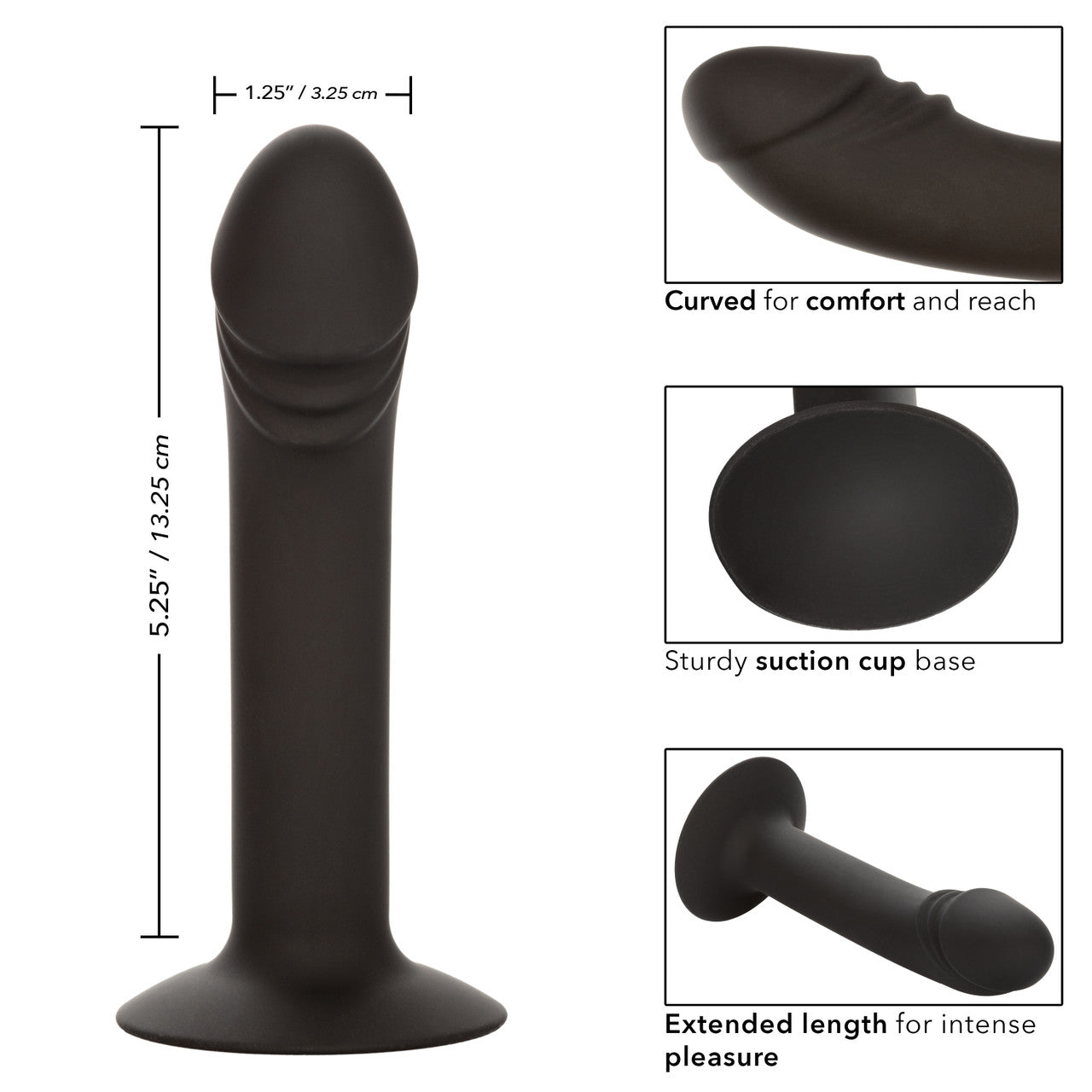 Silicone Curved Anal Stud Probe - Thorn & Feather