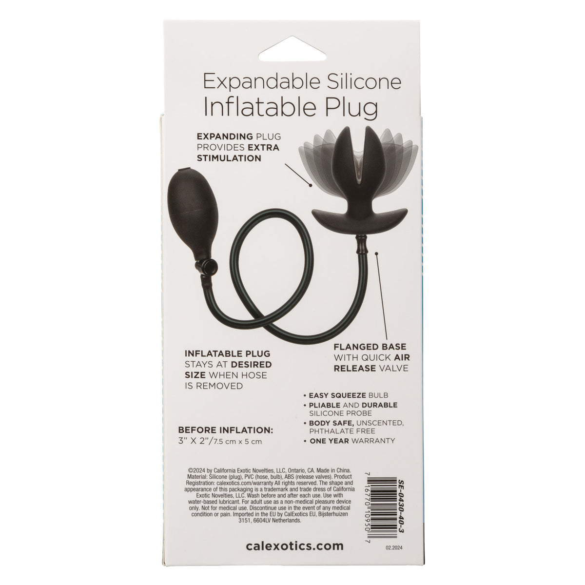 Gode ​​Gonflable Noir 9,5" 