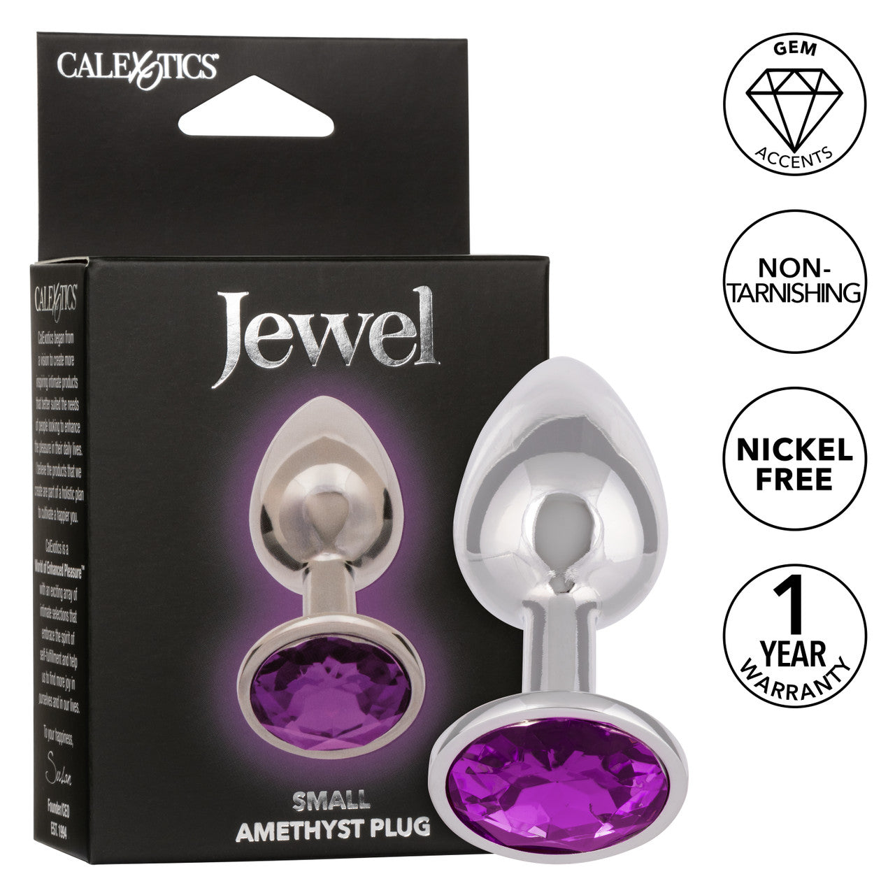 Jewel Small Amethyst Plug