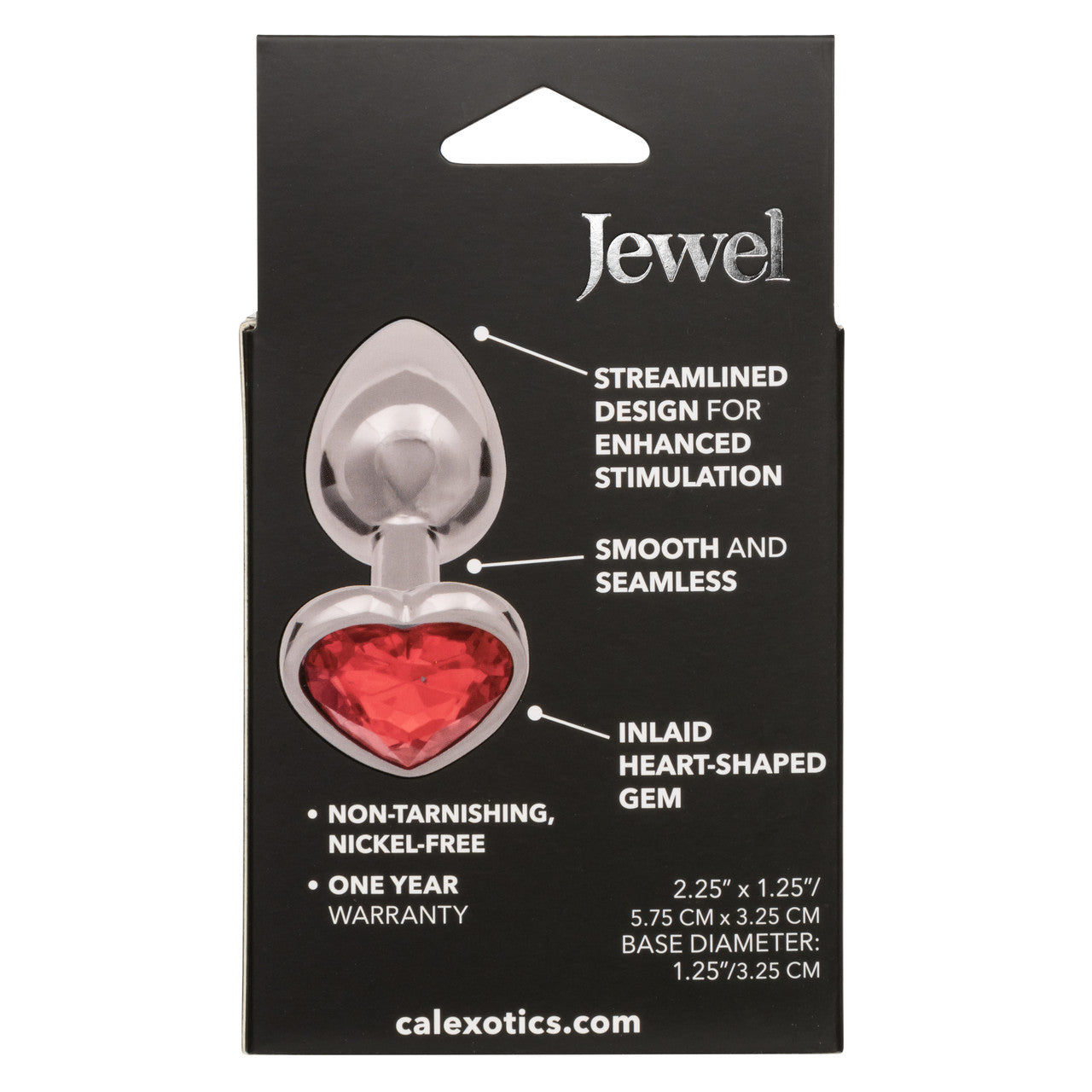 Bijou Petit Plug Coeur Rubis