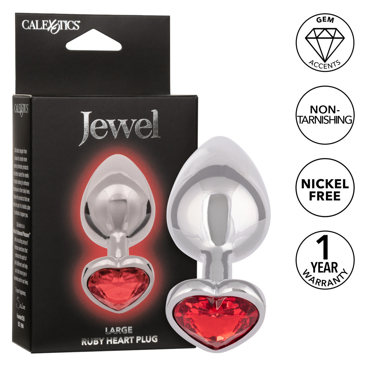 Jewel Grand Plug Coeur Rubis