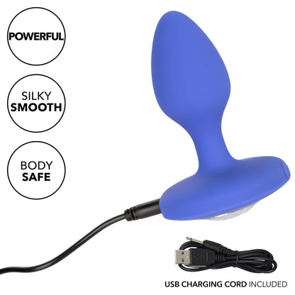 Cheeky Gems Medium Rechargeable Vibrating Probe - Blue - Thorn & Feather