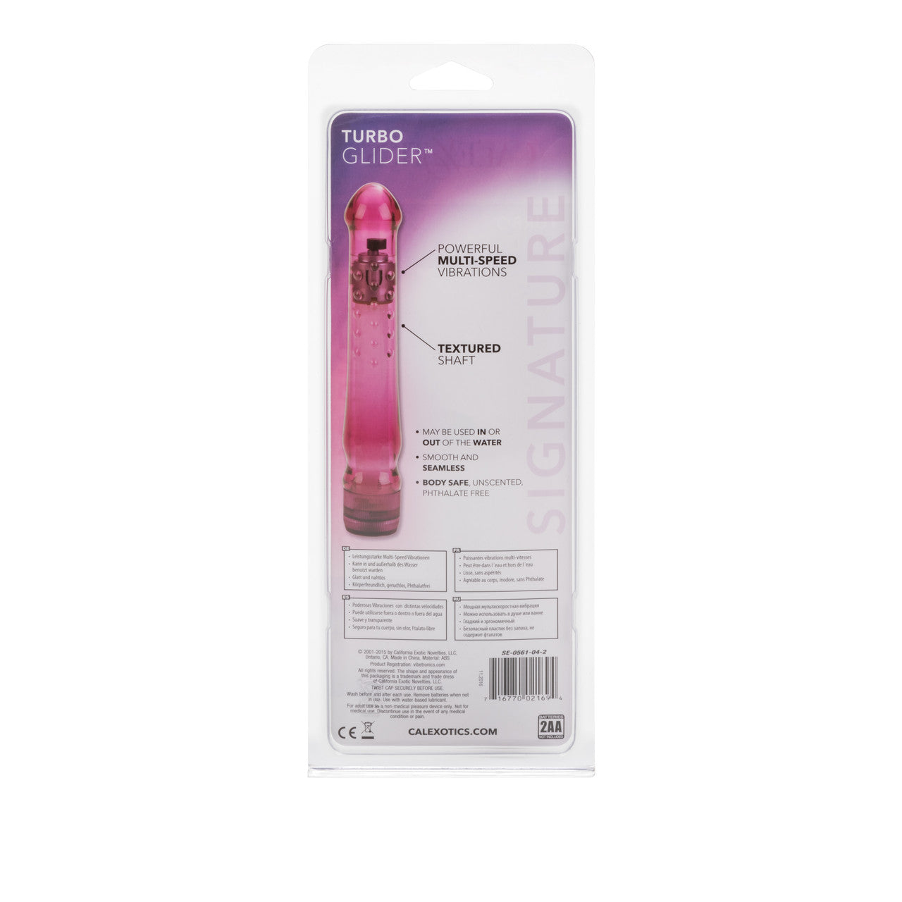 Waterproof Turbo Glider Vibrator - Raspberry - Thorn & Feather