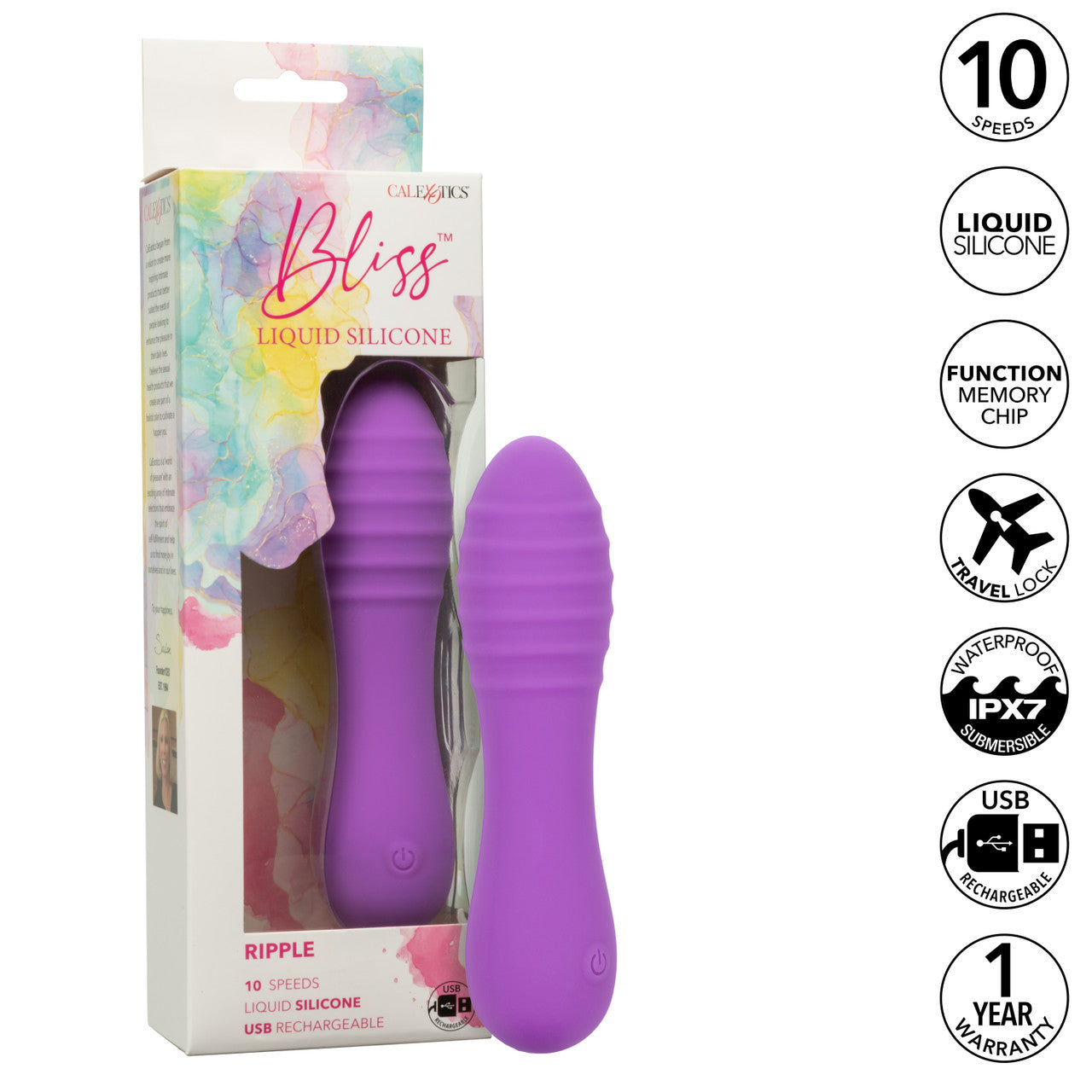 Mini baguette magique ondulée en silicone liquide Bliss 