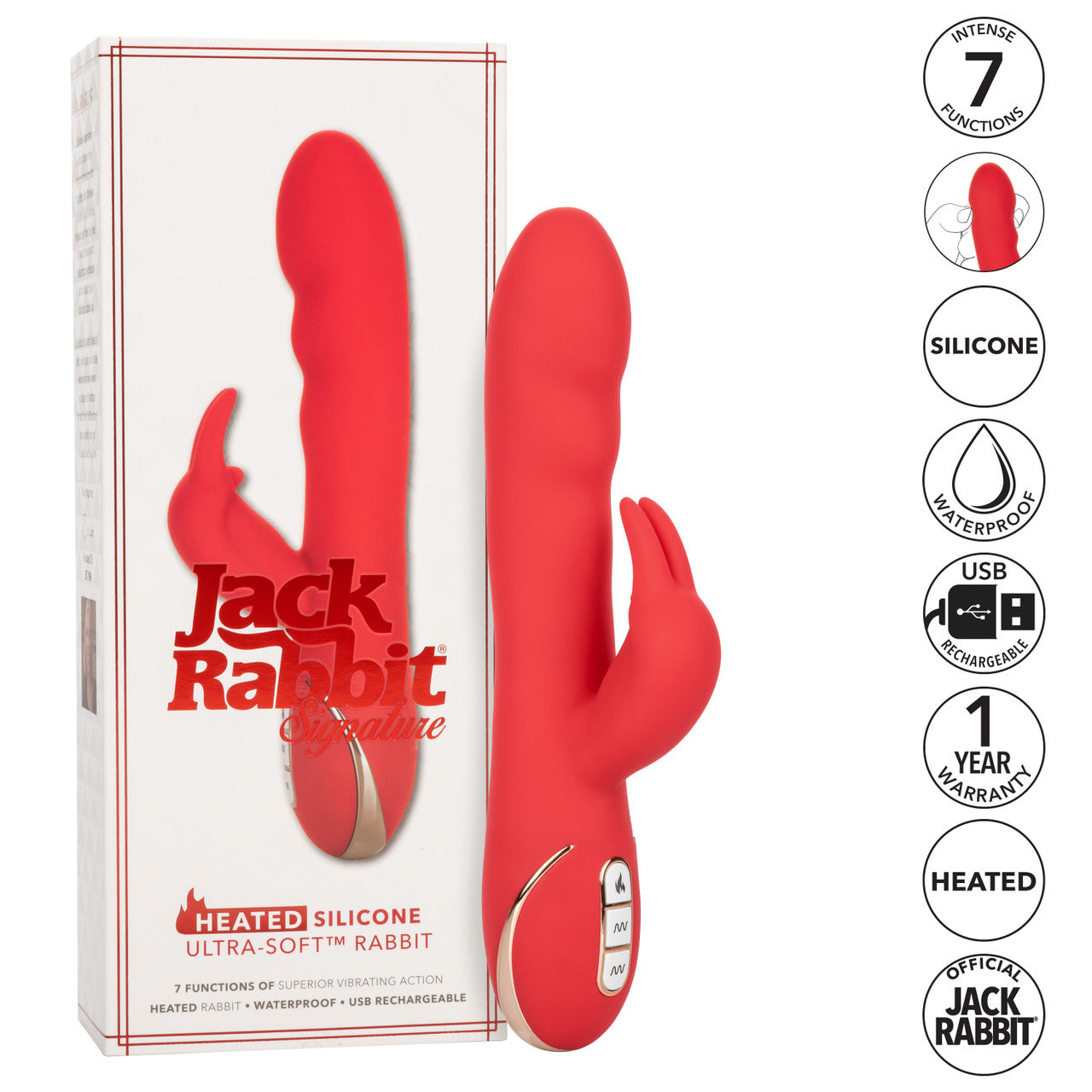 Jack Rabbit Signature Heated Silicone Ultra-Soft Rabbit - Thorn & Feather