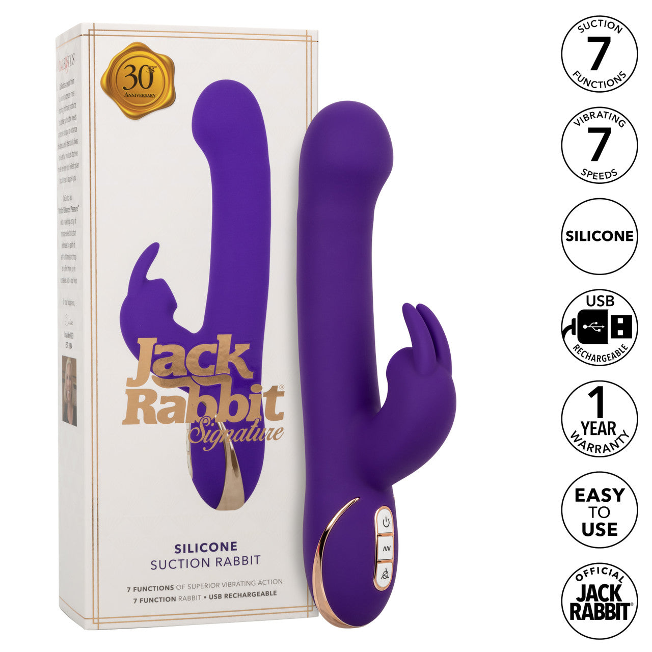Jack Rabbit Signature Silicone Vibromasseur Lapin à Aspiration