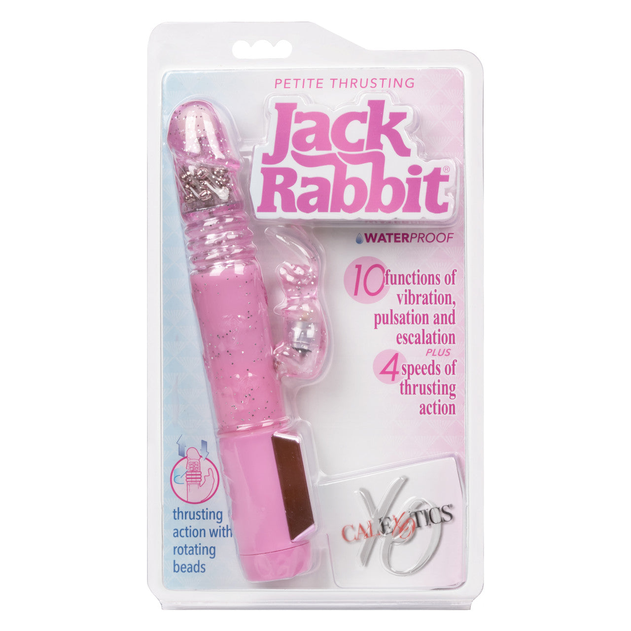 CalExotics Petit Vibromasseur Jack Rabbit à Mouvements de Poussée - Rose