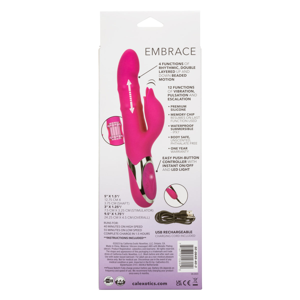 CalExotics Enchanted Embrace Vibromasseur de lapin 