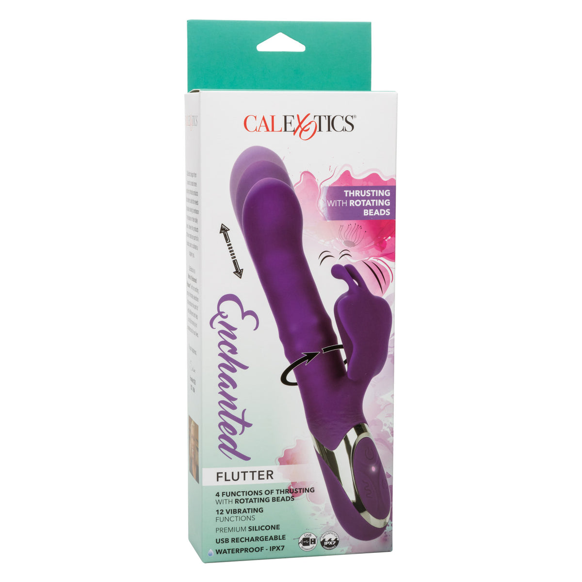 CalExotics Enchanted Flutter Vibromasseur à poussée et rotation 