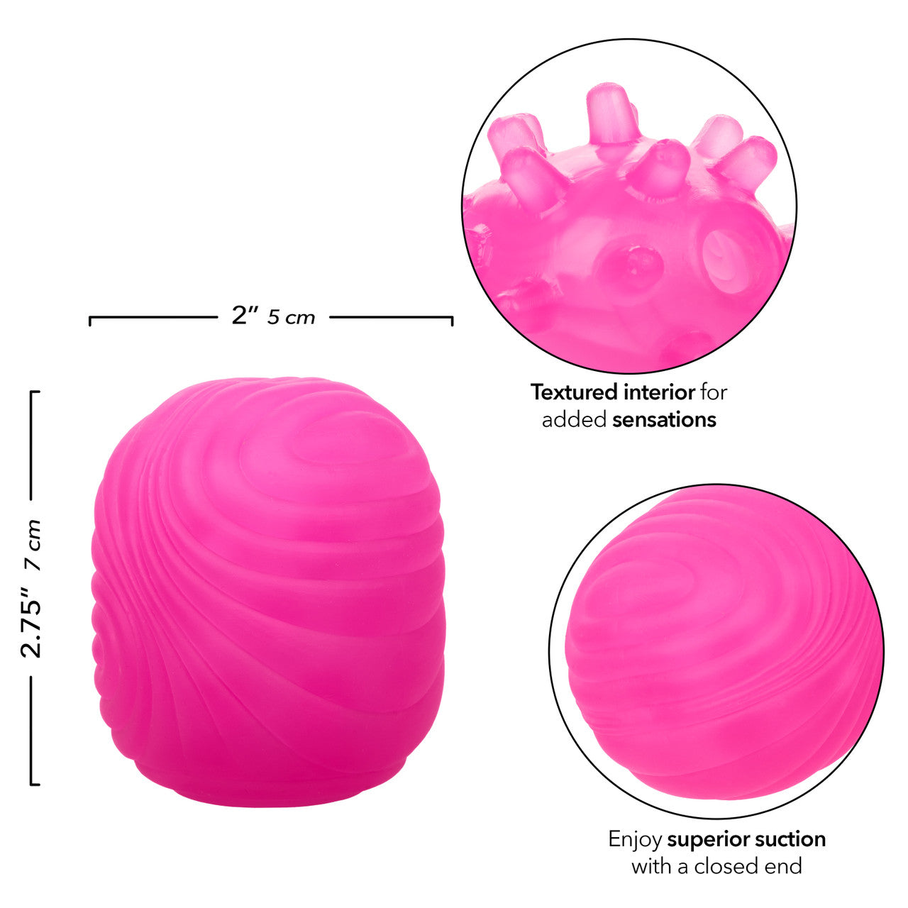 Masturbateur de Poche Texturé Pop Sock - Rose