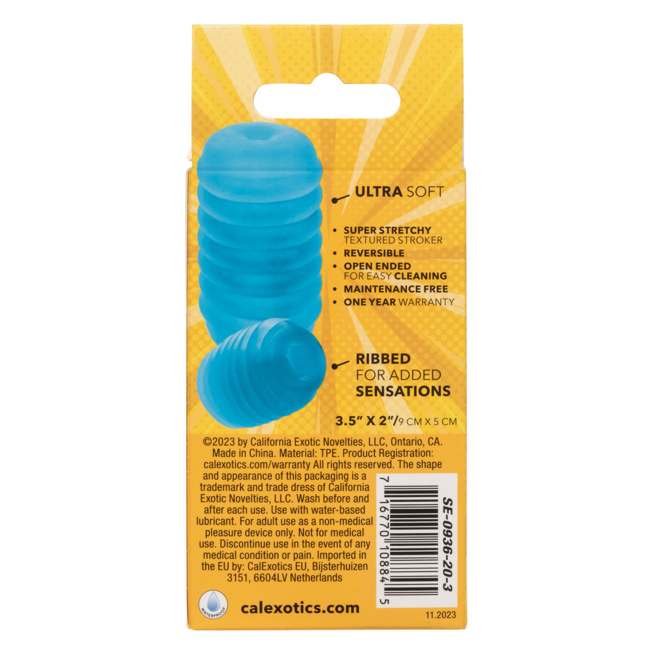 Masturbateur de Poche Cannelé Pop Sock - Bleu