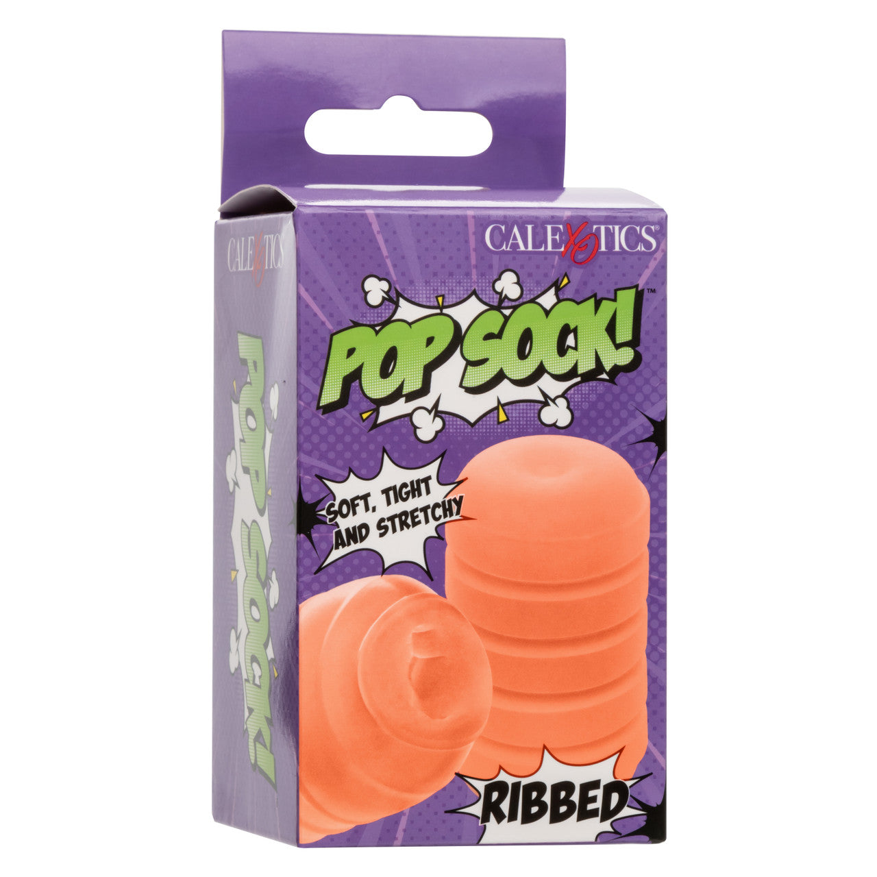 Pop Sock Ribbed Pocket Stroker - Orange