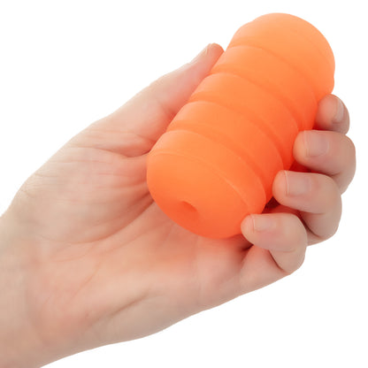 Pop Sock Ribbed Pocket Stroker - Orange