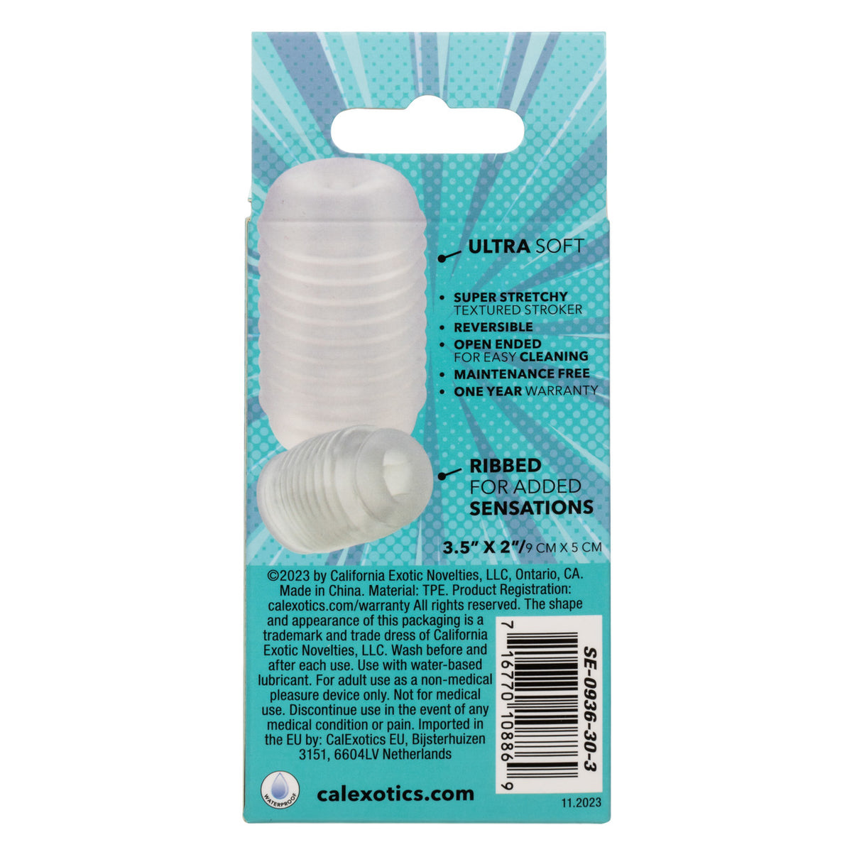 Stroker de poche côtelé Pop Sock - Transparent