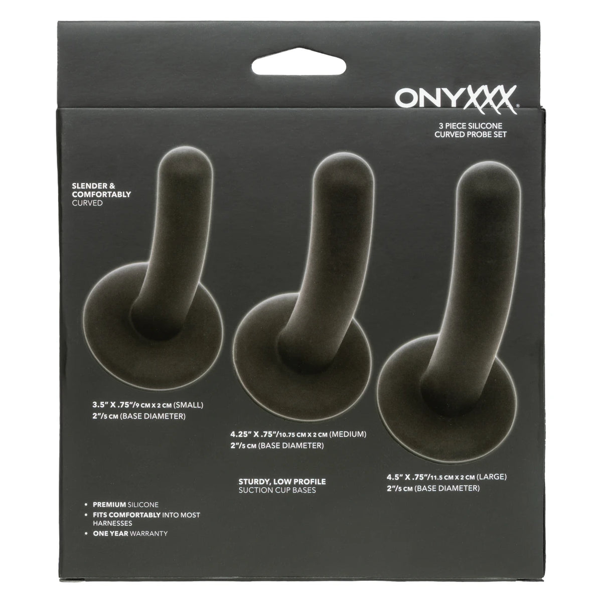 Onyxxx 3 Piece Silicone Curved Probe Set