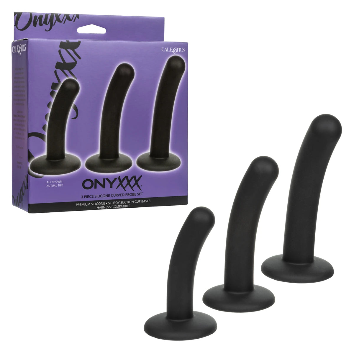 Onyxxx 3 Piece Silicone Curved Probe Set