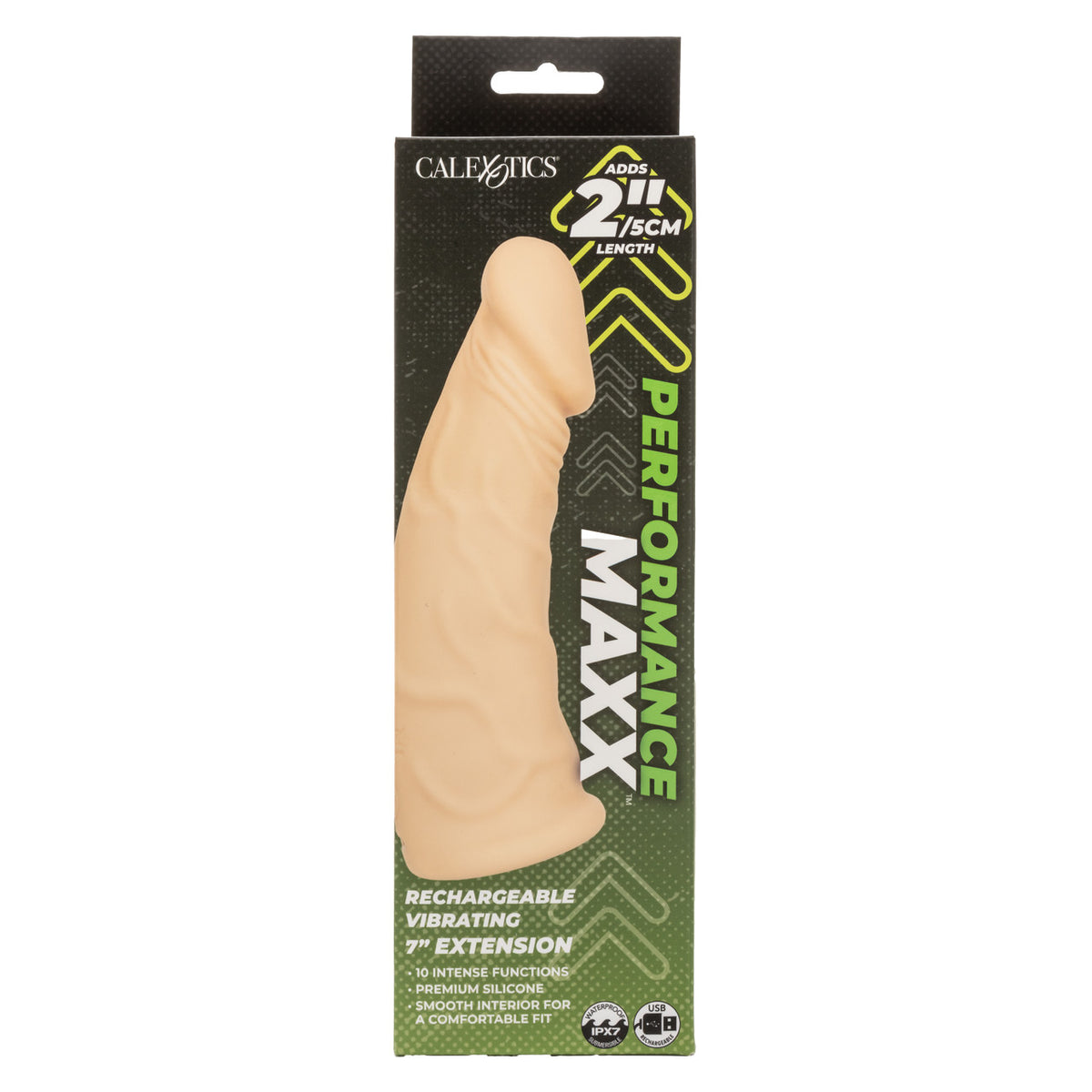 Performance Maxx Rechargeable Vibrating Extension 7" - Ivory