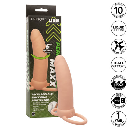 Rechargeable Thick Dual Penetrator - Ivory