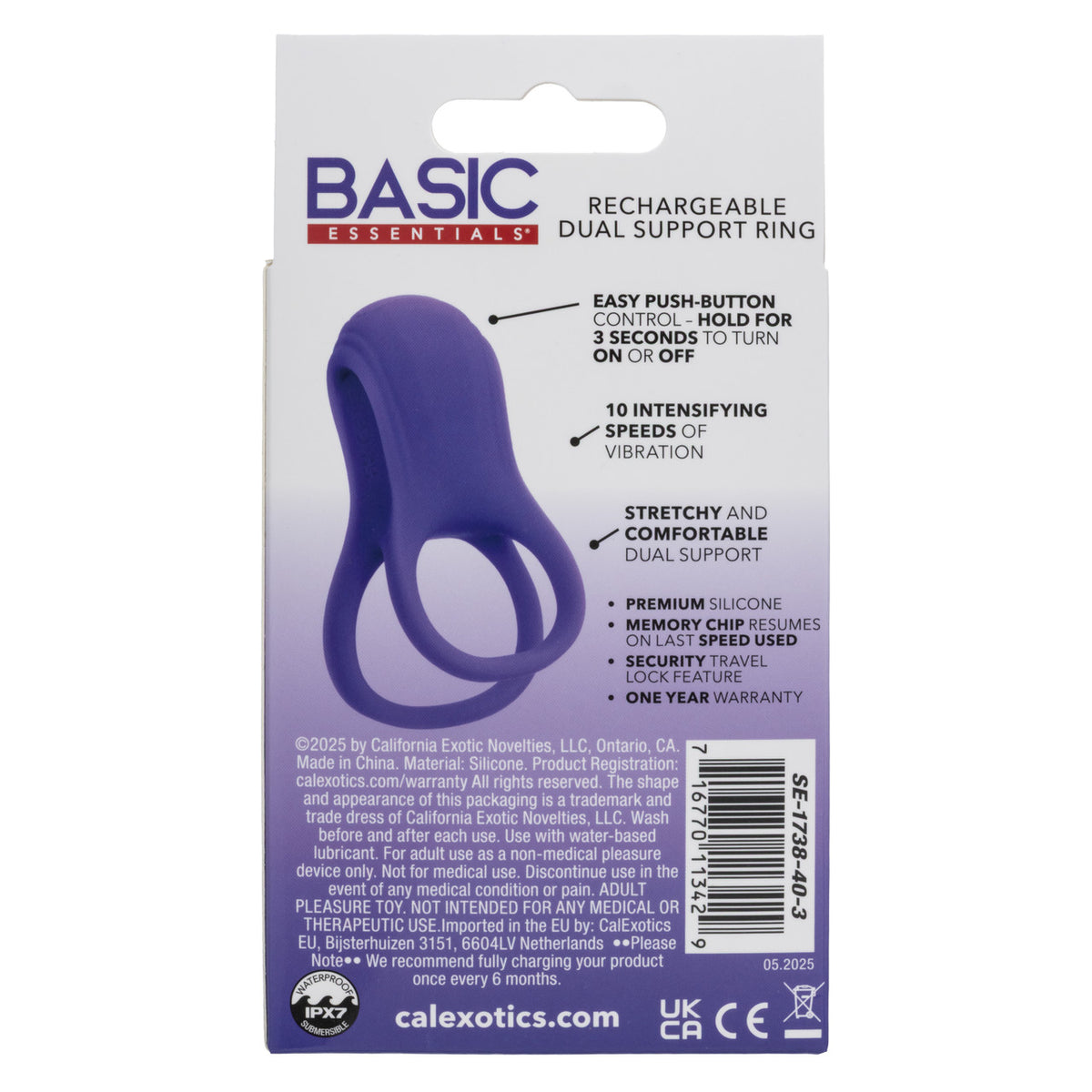 Basic Essentials Rechargeable Dual Support Ring