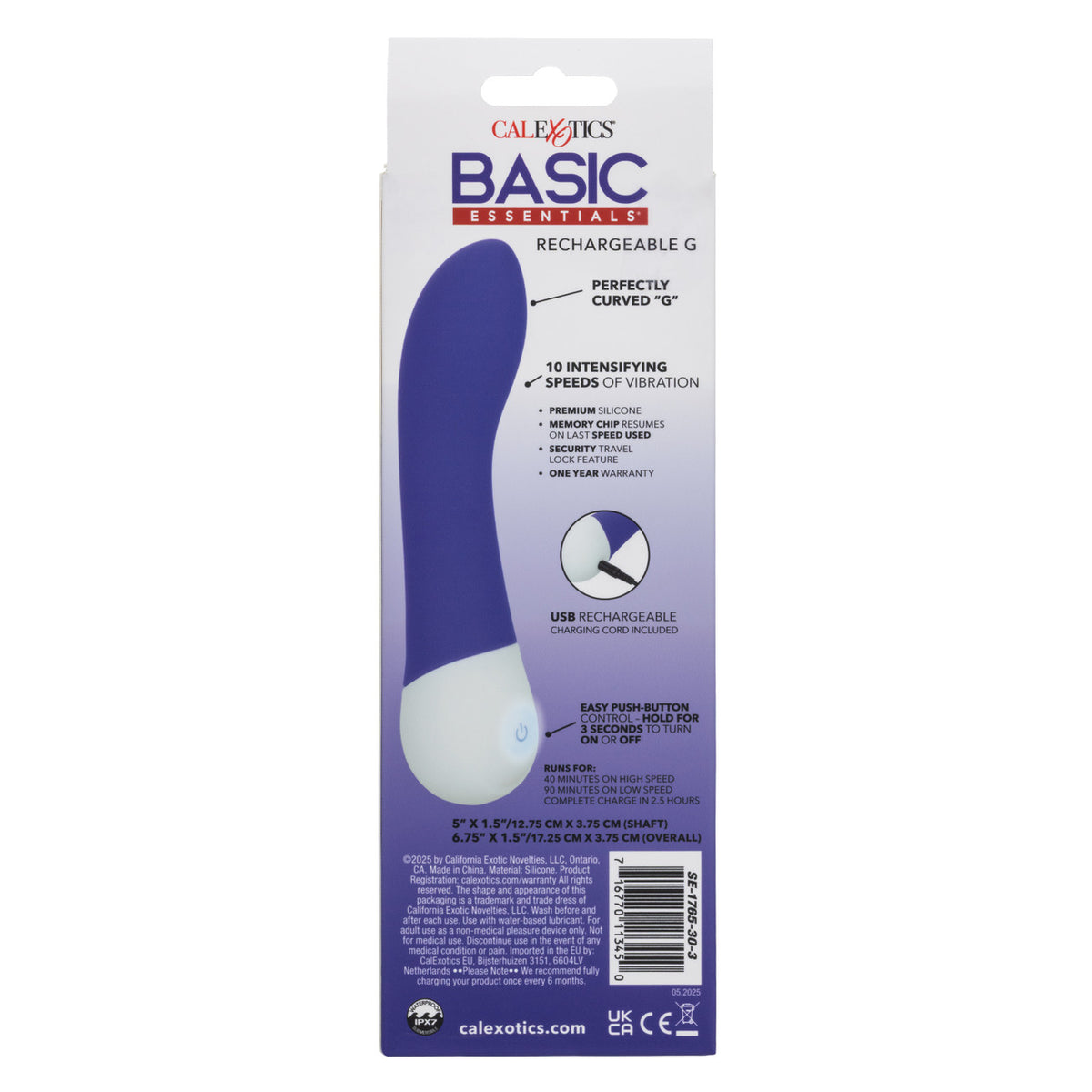 Basic Essentials Rechargeable G Massager