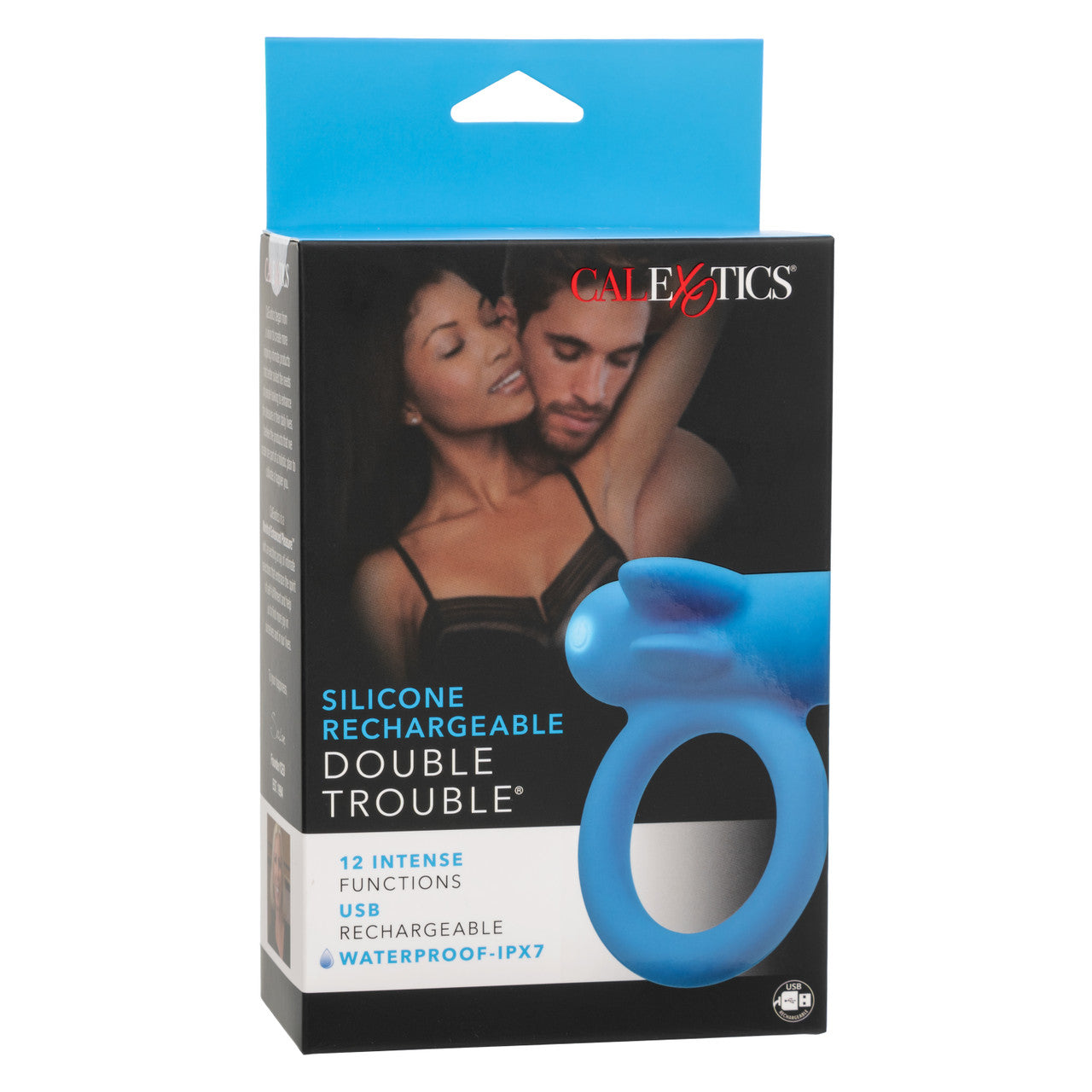 Silicone Rechargeable Double Trouble Cock Ring