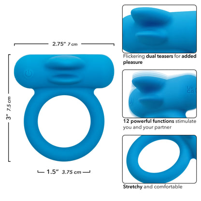 Silicone Rechargeable Double Trouble Cock Ring