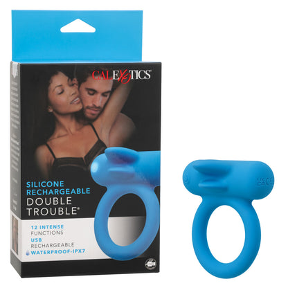 Silicone Rechargeable Double Trouble Cock Ring