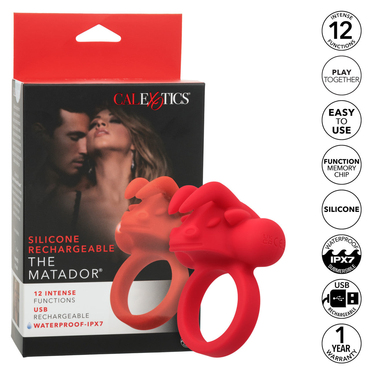 Silicone Rechargeable The Matador Cock Ring