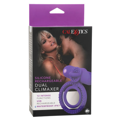 Silicone Rechargeable Dual Climaxer Cock Ring