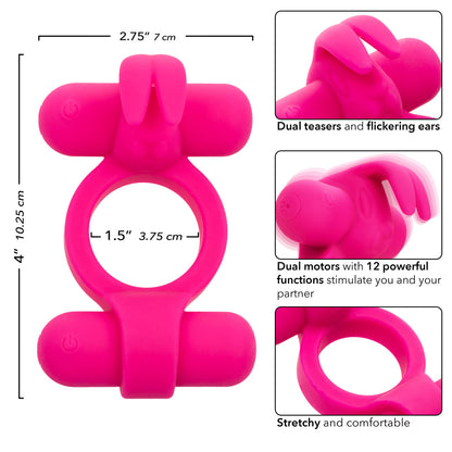 Silicone Rechargeable Rockin Rabbit Cock Ring