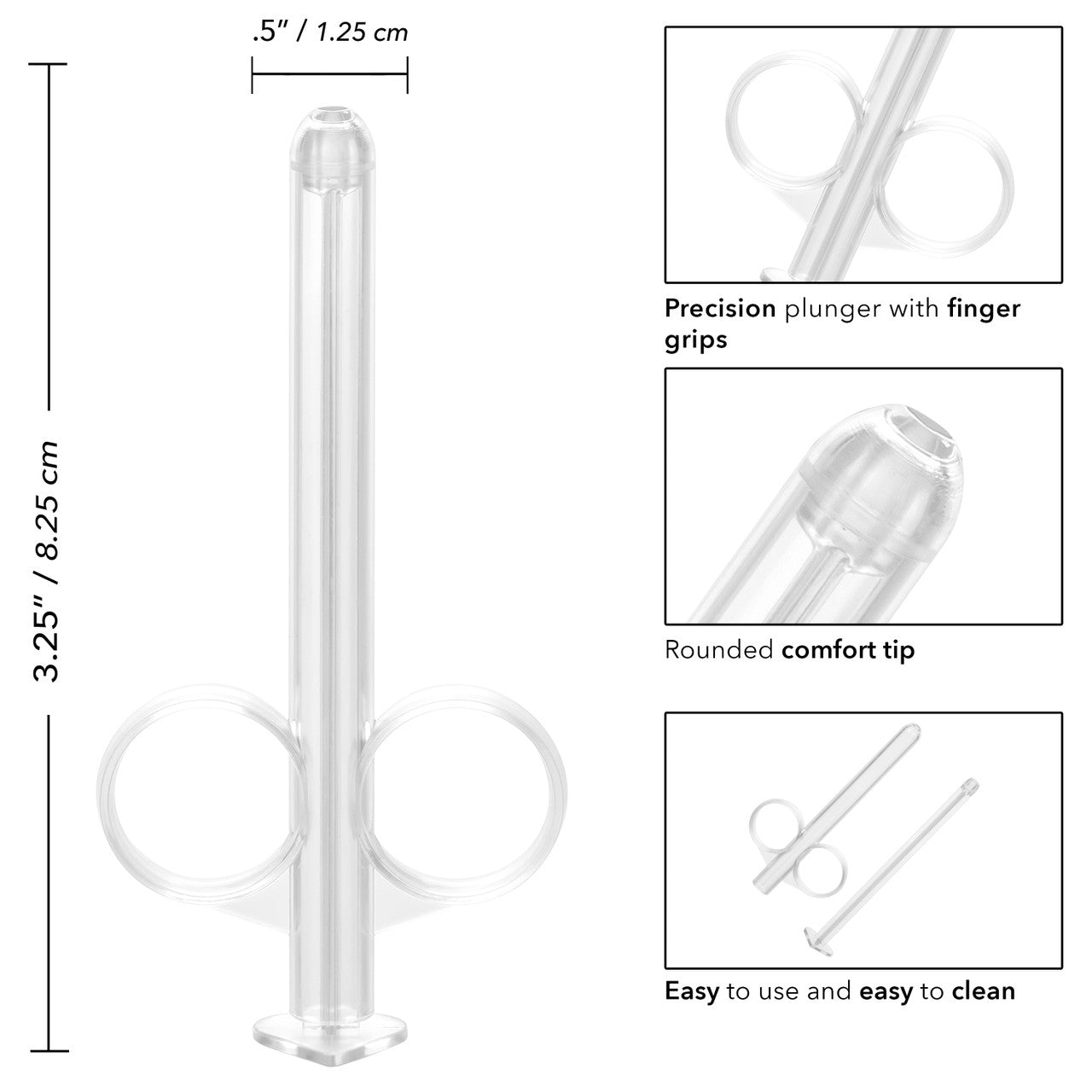 Lube Tube Applicator 2 Pack - Clear - Thorn & Feather