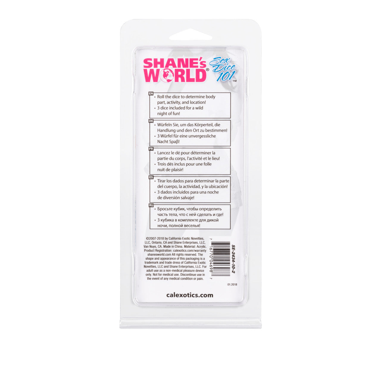 Le monde de Shane Sex Dice 101 