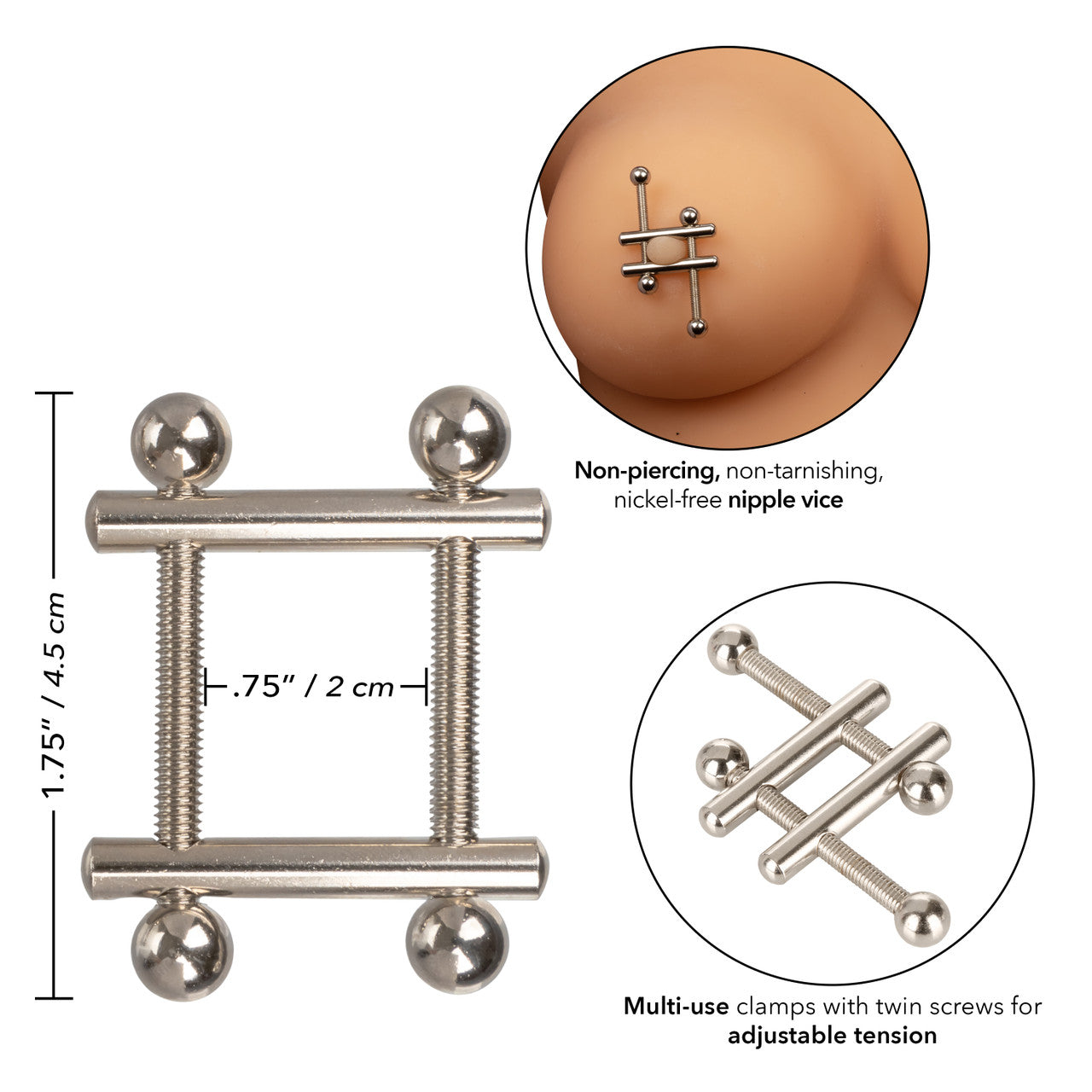 Pinces à tétons Étaux à tétons à barre transversale