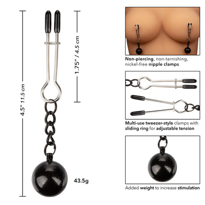 Nipple Grips Weighted Tweezer Nipple Clamps - Thorn & Feather