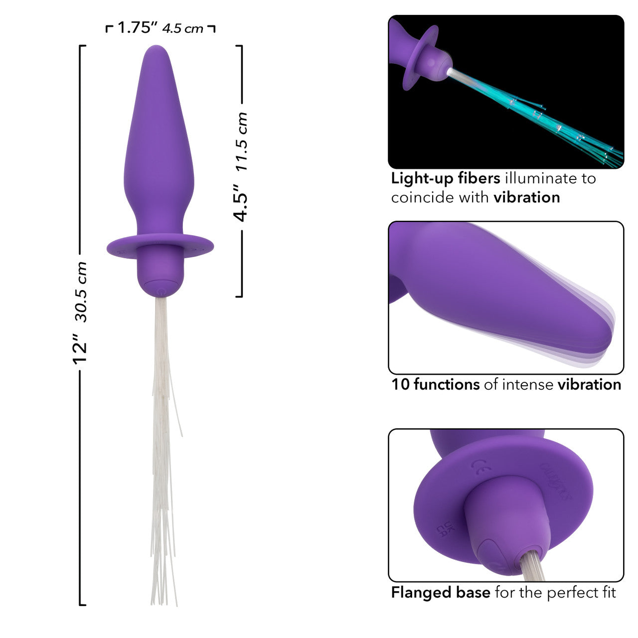 Southern Lights Vibrating Light Up Anal Probe - Purple