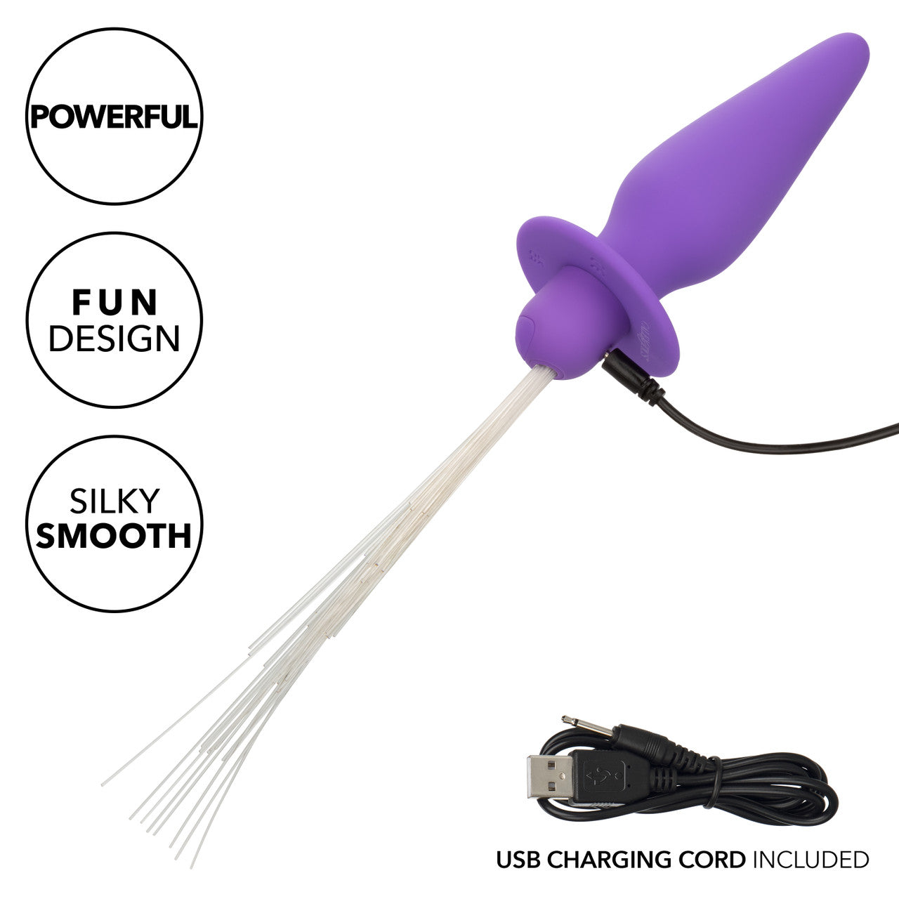 Southern Lights Vibrating Light Up Anal Probe - Purple