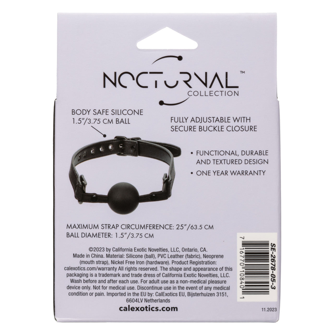 CalExotics Nocturnal Collection Ball Gag