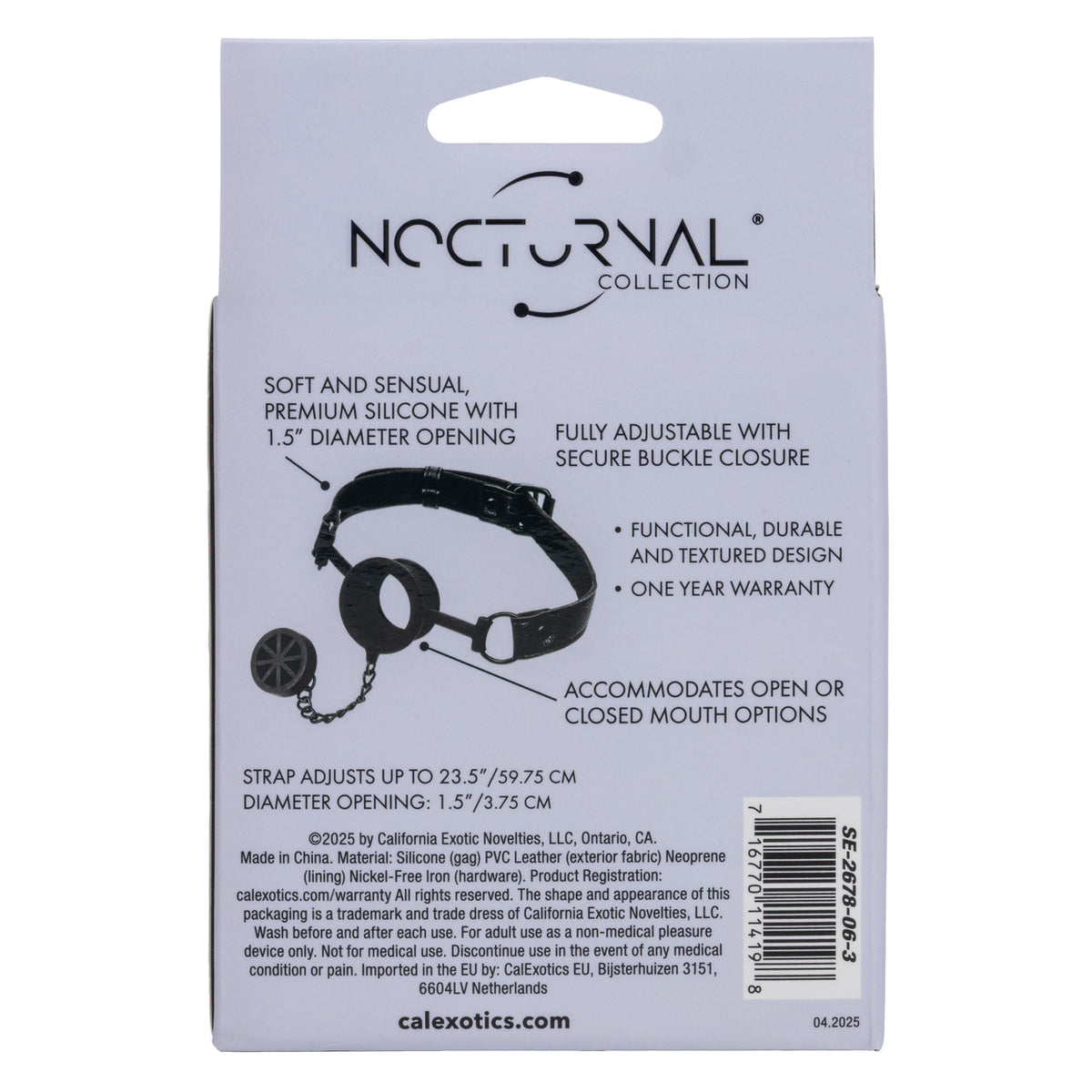 Nocturnal Collection Stopper Gag