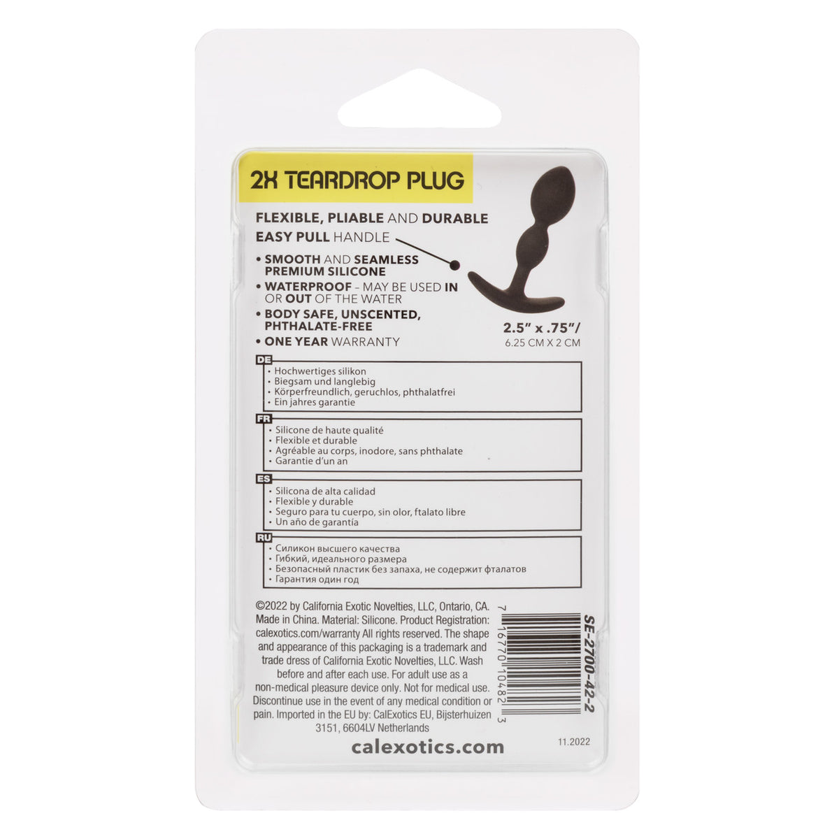 CalExotics Boundless 2X Teardrop Plug