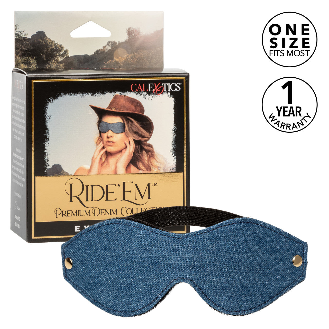 Ride 'Em Premium Denim Collection Eye Mask - Thorn & Feather