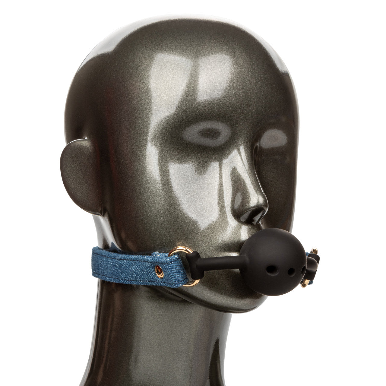 Ride 'Em Premium Denim Collection Ball Gag - Thorn & Feather