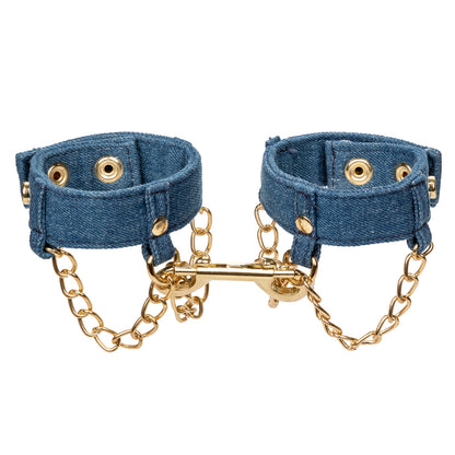 Ride 'Em Premium Denim Collection Wrist Cuffs - Thorn & Feather