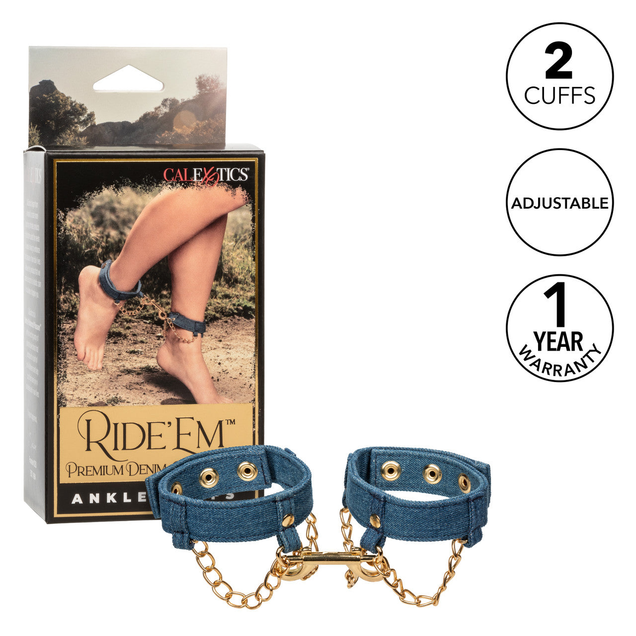 Ride 'Em Premium Denim Collection Ankle Cuffs - Thorn & Feather