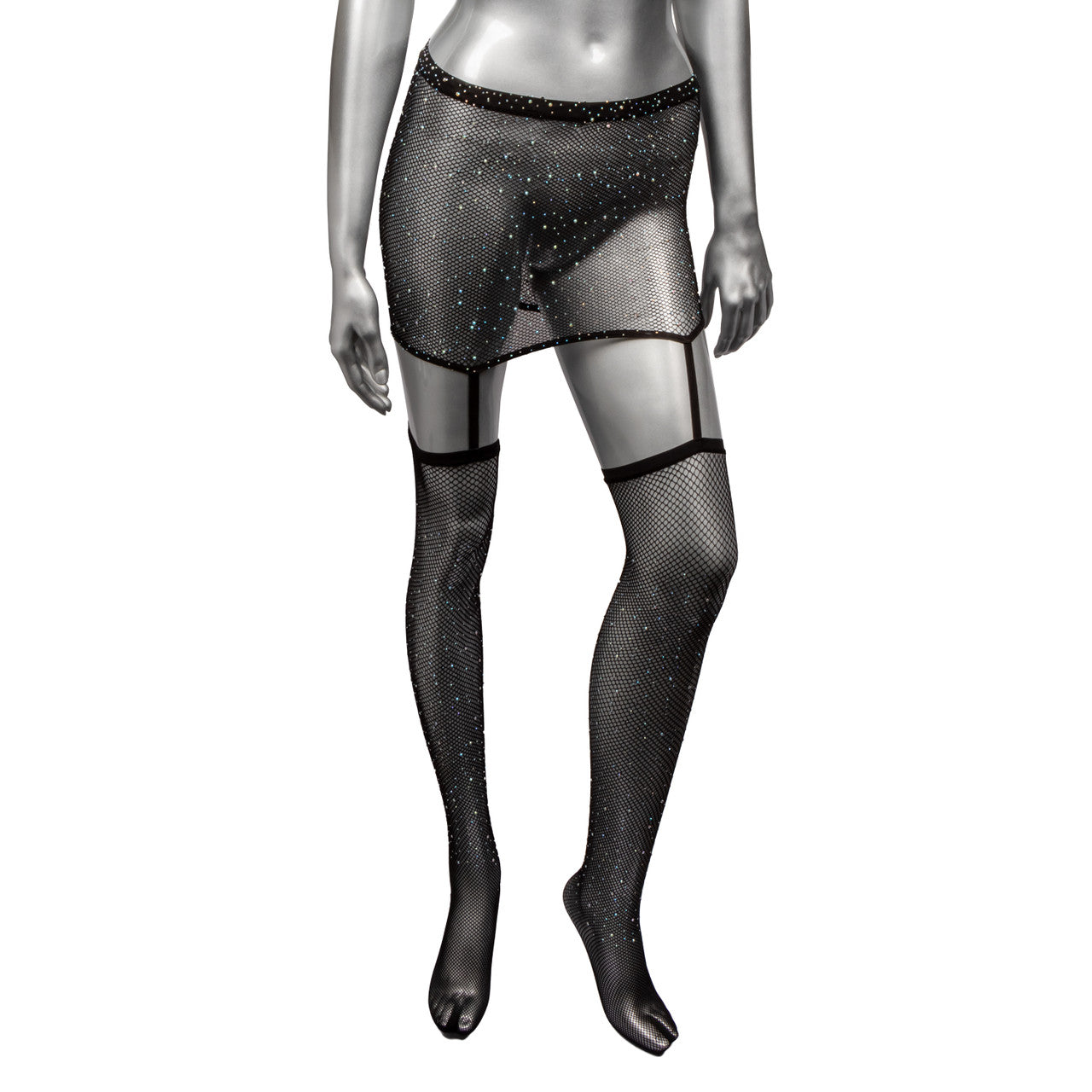 Jupe porte-jarretelles une pièce Radiance avec bas cuissardes