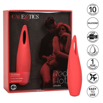 Vibromasseur clitoridien rechargeable en silicone Red Hot Fury 